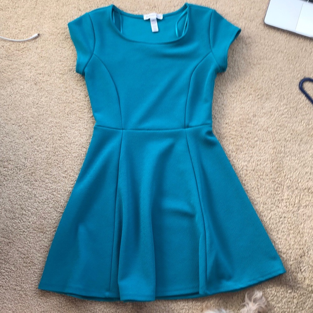 Audience Apparel Turquoise Fit and Flare Dress Interview Business Career Work